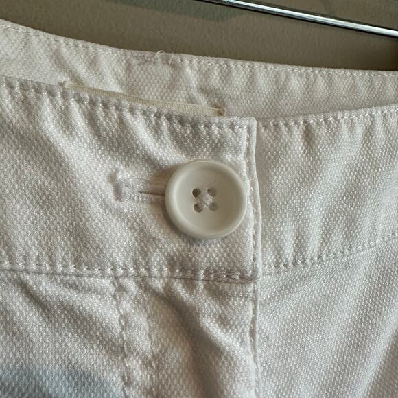 Eileen Fisher Cotton Hemp Tapered Pant White 12 - Picture 4 of 10